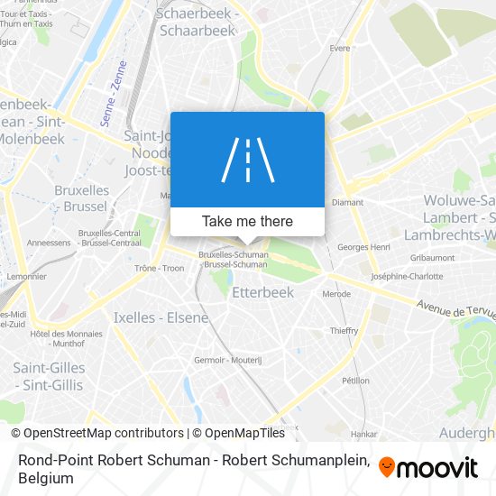 Rond-Point Robert Schuman - Robert Schumanplein map