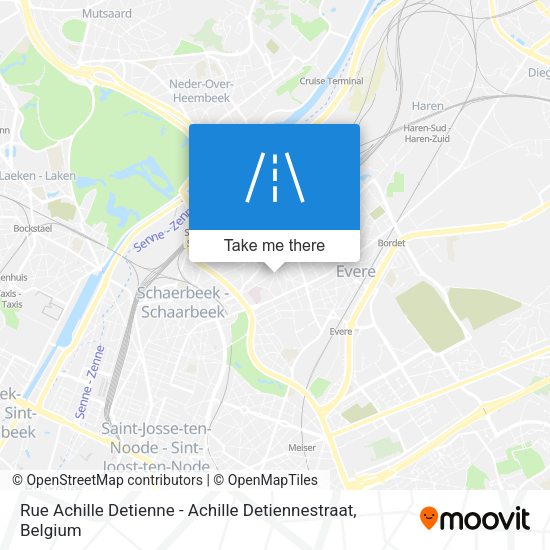 Rue Achille Detienne - Achille Detiennestraat plan