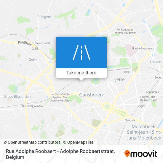 Rue Adolphe Roobaert - Adolphe Roobaertstraat map