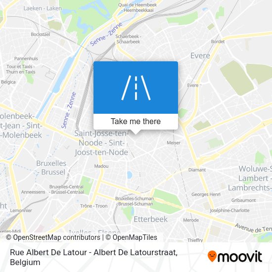 Rue Albert De Latour - Albert De Latourstraat map