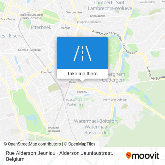 Rue Alderson Jeuniau - Alderson Jeuniaustraat map