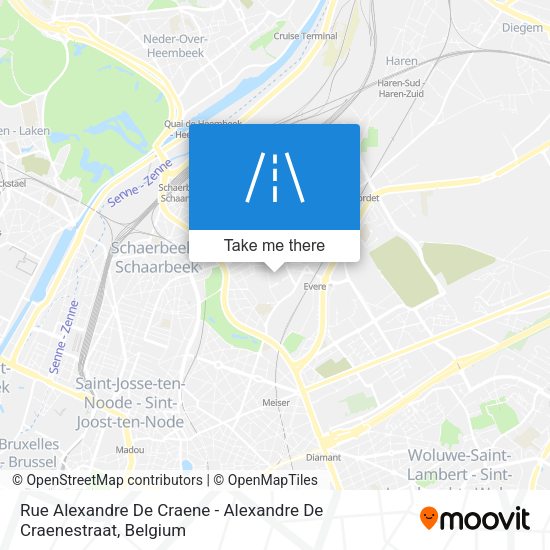 Rue Alexandre De Craene - Alexandre De Craenestraat map