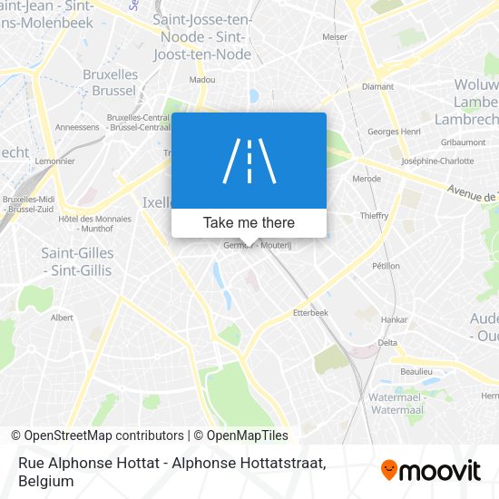Rue Alphonse Hottat - Alphonse Hottatstraat map