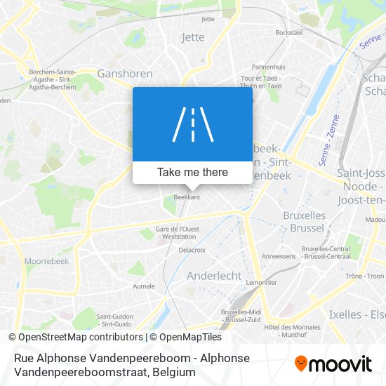 Rue Alphonse Vandenpeereboom - Alphonse Vandenpeereboomstraat map