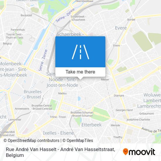 Rue André Van Hasselt - André Van Hasseltstraat map