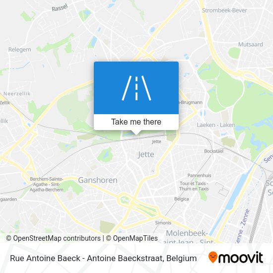 Rue Antoine Baeck - Antoine Baeckstraat map