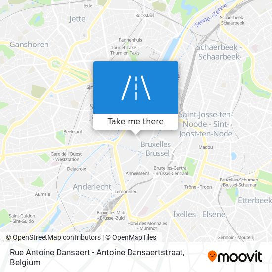 Rue Antoine Dansaert - Antoine Dansaertstraat map