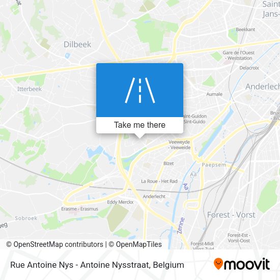 Rue Antoine Nys - Antoine Nysstraat plan