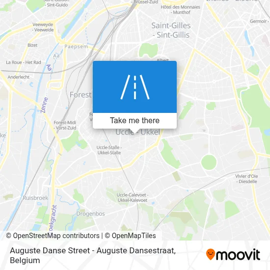 Auguste Danse Street - Auguste Dansestraat map