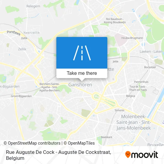 Auguste De Cock Street - Auguste De Cockstraat map