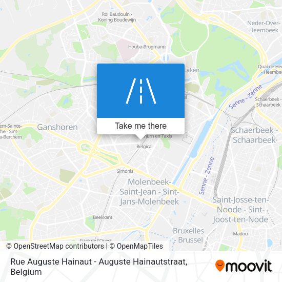 Rue Auguste Hainaut - Auguste Hainautstraat plan