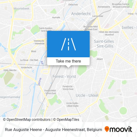 Rue Auguste Heene - Auguste Heenestraat plan