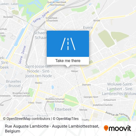 Rue Auguste Lambiotte - Auguste Lambiottestraat map