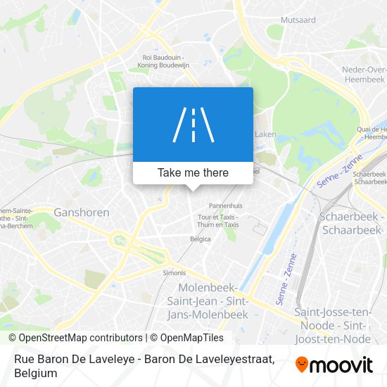 Rue Baron De Laveleye - Baron De Laveleyestraat plan
