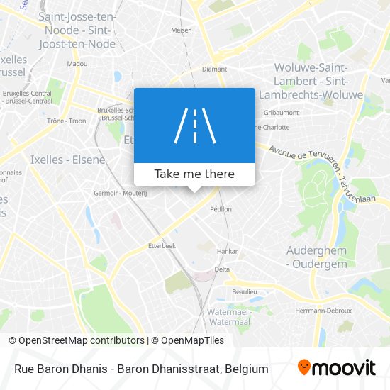 Rue Baron Dhanis - Baron Dhanisstraat map