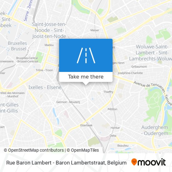 Rue Baron Lambert - Baron Lambertstraat map