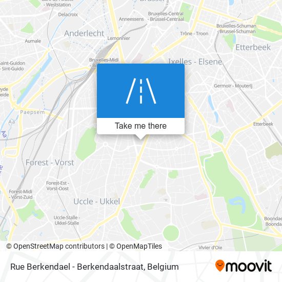 Rue Berkendael - Berkendaalstraat plan