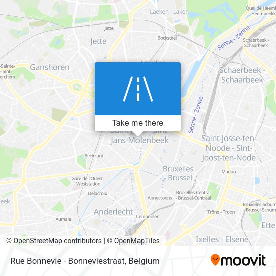 Rue Bonnevie - Bonneviestraat map