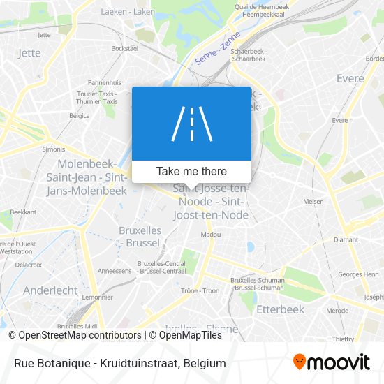 Rue Botanique - Kruidtuinstraat map