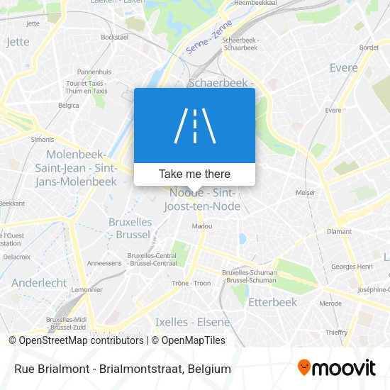 Rue Brialmont - Brialmontstraat plan