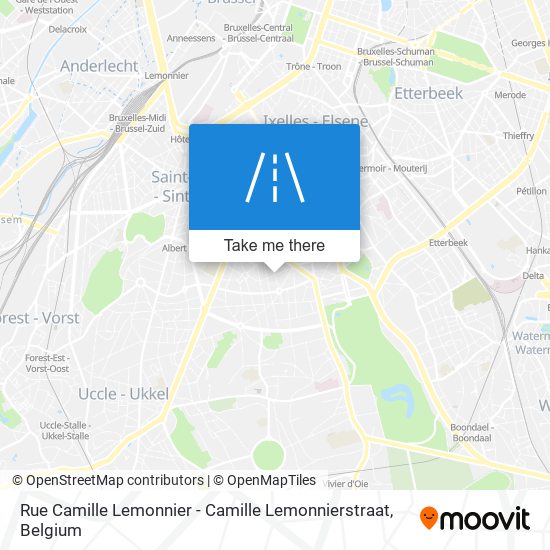 Rue Camille Lemonnier - Camille Lemonnierstraat map