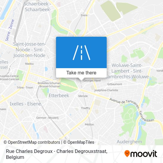 Rue Charles Degroux - Charles Degrouxstraat map