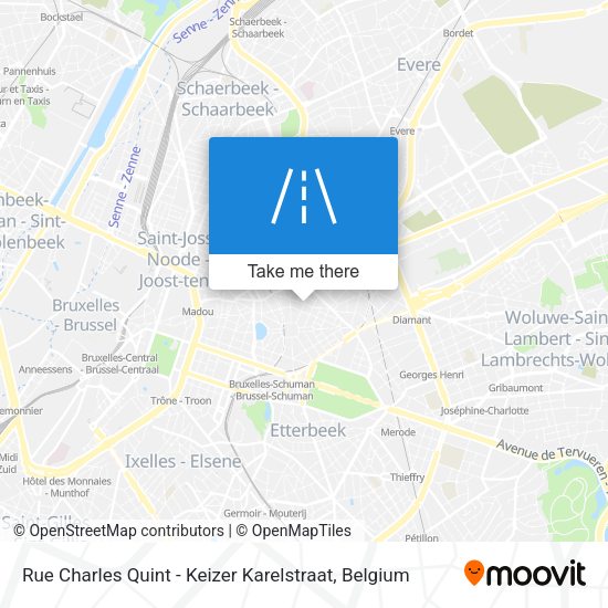 Rue Charles Quint - Keizer Karelstraat map
