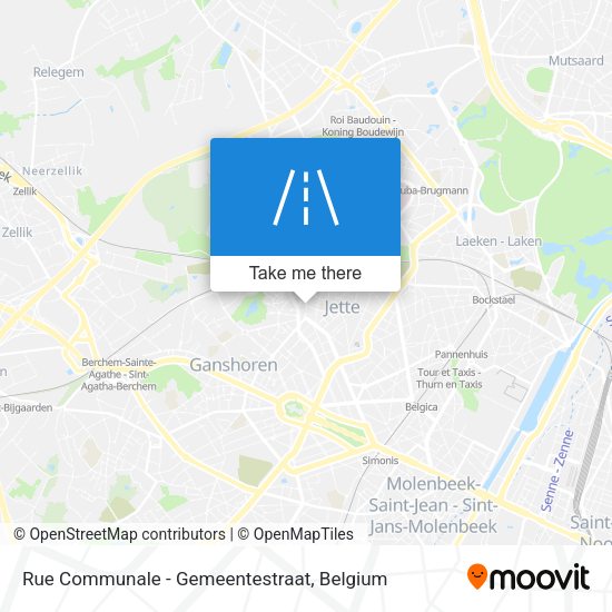 Rue Communale - Gemeentestraat plan