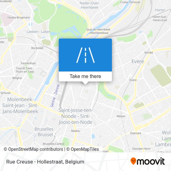 Rue Creuse - Hollestraat map