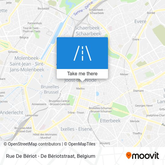 Rue De Bériot - De Bériotstraat map