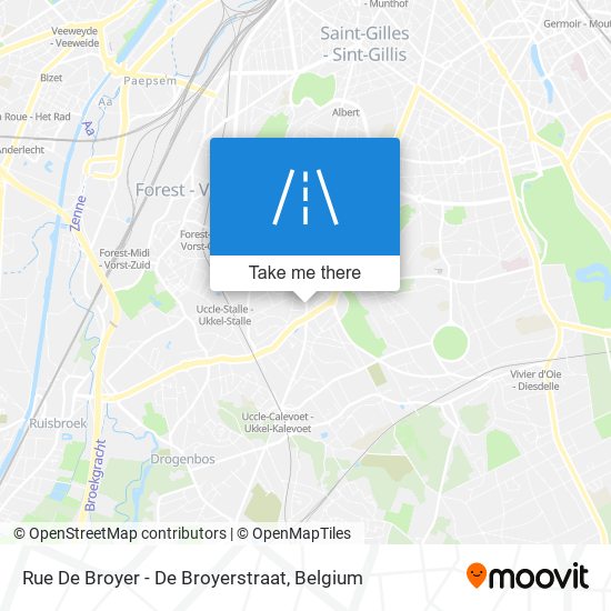 Rue De Broyer - De Broyerstraat plan