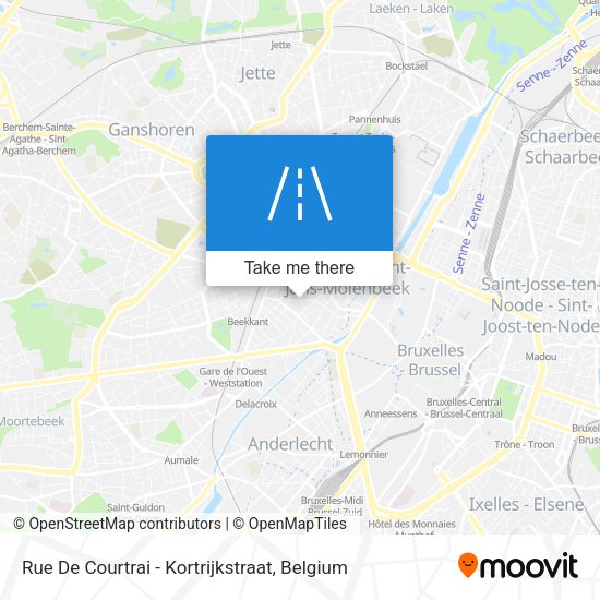 Rue De Courtrai - Kortrijkstraat map