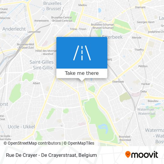 Rue De Crayer - De Crayerstraat map