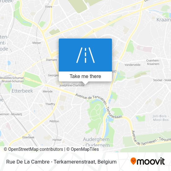 Rue De La Cambre - Terkamerenstraat map