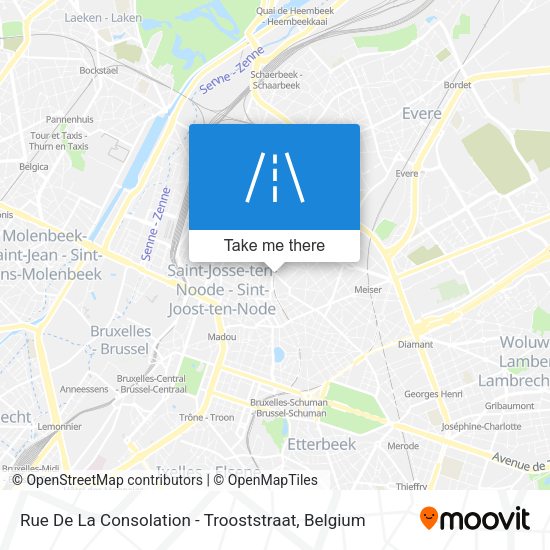 Rue De La Consolation - Trooststraat map