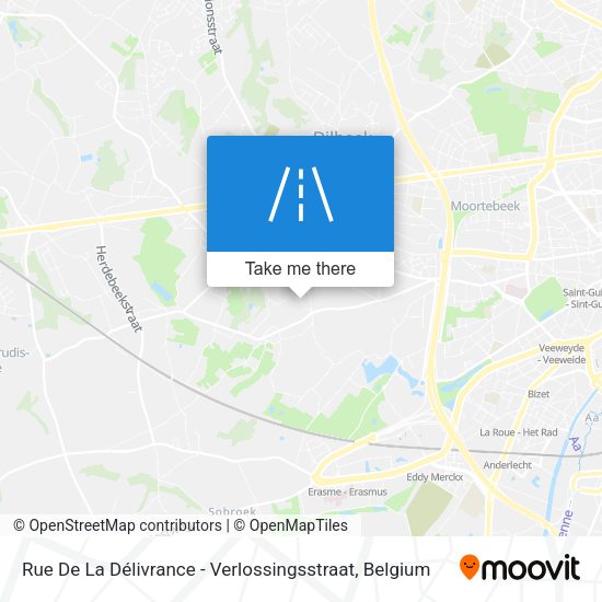 Rue De La Délivrance - Verlossingsstraat map
