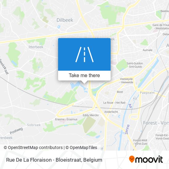 Rue De La Floraison - Bloeistraat plan