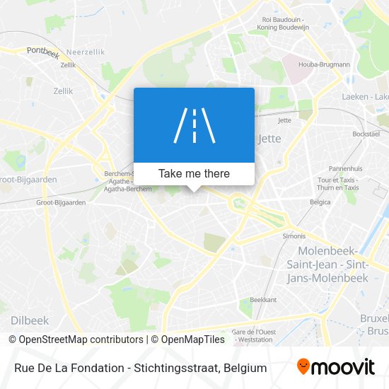 Rue De La Fondation - Stichtingsstraat map