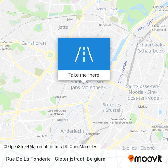 Rue De La Fonderie - Gieterijstraat plan
