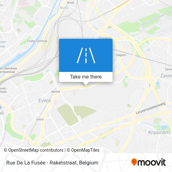 Rue De La Fusée - Raketstraat plan