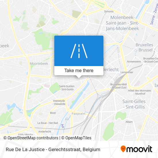Rue De La Justice - Gerechtsstraat map
