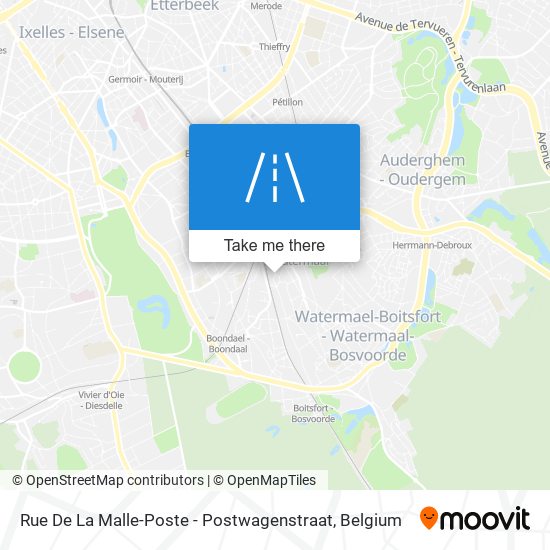 Rue De La Malle-Poste - Postwagenstraat map