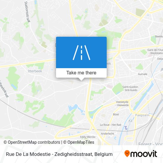 Rue De La Modestie - Zedigheidsstraat plan