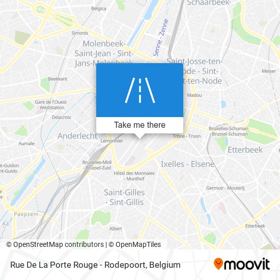 Rue De La Porte Rouge - Rodepoort plan