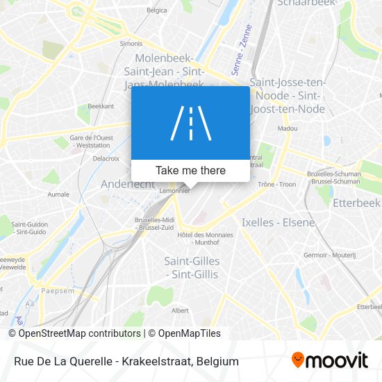 Rue De La Querelle - Krakeelstraat map