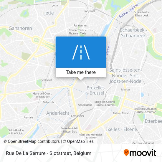 Rue De La Serrure - Slotstraat map