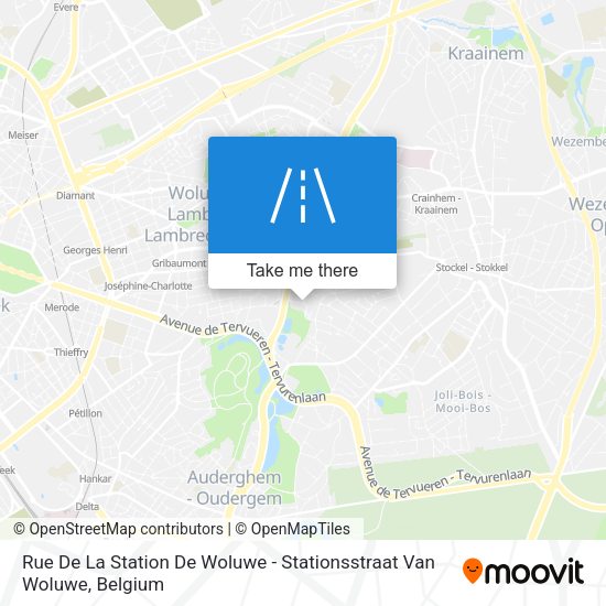 Rue De La Station De Woluwe - Stationsstraat Van Woluwe map