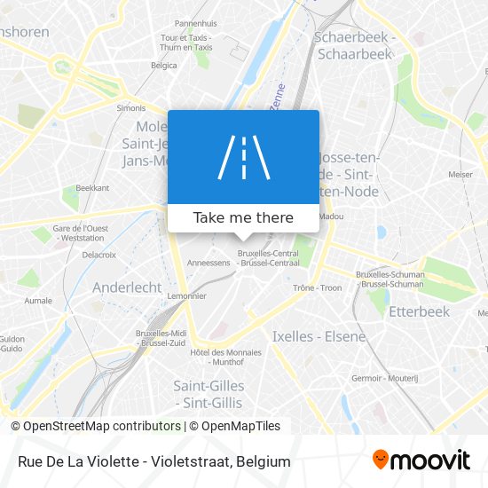 Rue De La Violette - Violetstraat map