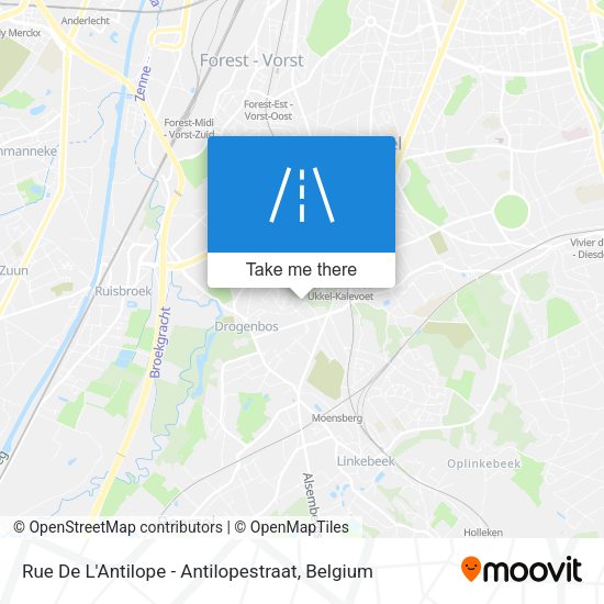 Rue De L'Antilope - Antilopestraat plan