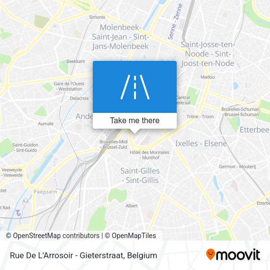 Rue De L'Arrosoir - Gieterstraat map
